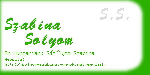 szabina solyom business card