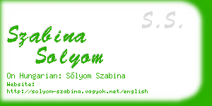 szabina solyom business card
